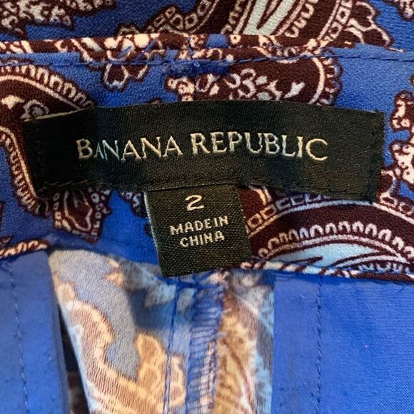 Banana republic Avery paisley cropped pants. Size 2. - Picture 6 of 12